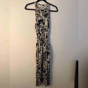 Zara Women's Buttonup sleeveless dress in Leopard XS